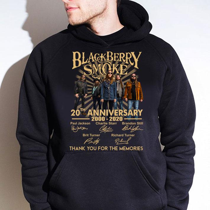 Blackberry Smoke 20th Anniversary 2000 2020 Thank You For The Memories Signatures t-shirt hoodie