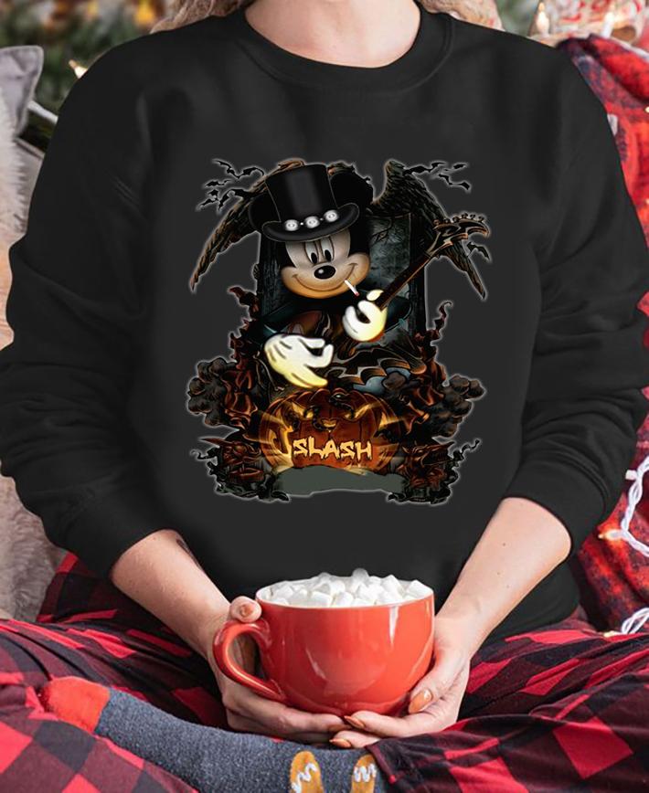 Mickey Mouse Smoking Slash Pumpkin Halloween t-shirt sweatshirt