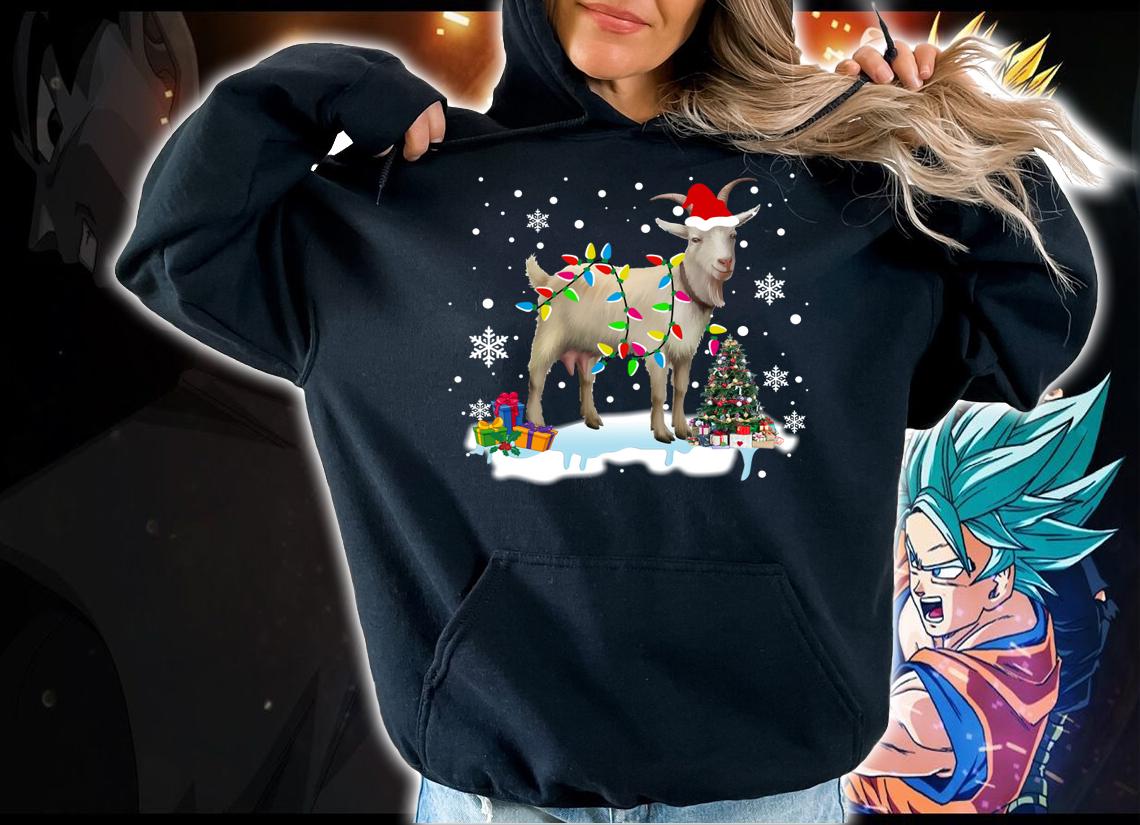Christmas Lights Goat Funny Goat Lover Christmas Gifts t-shirt hoodie
