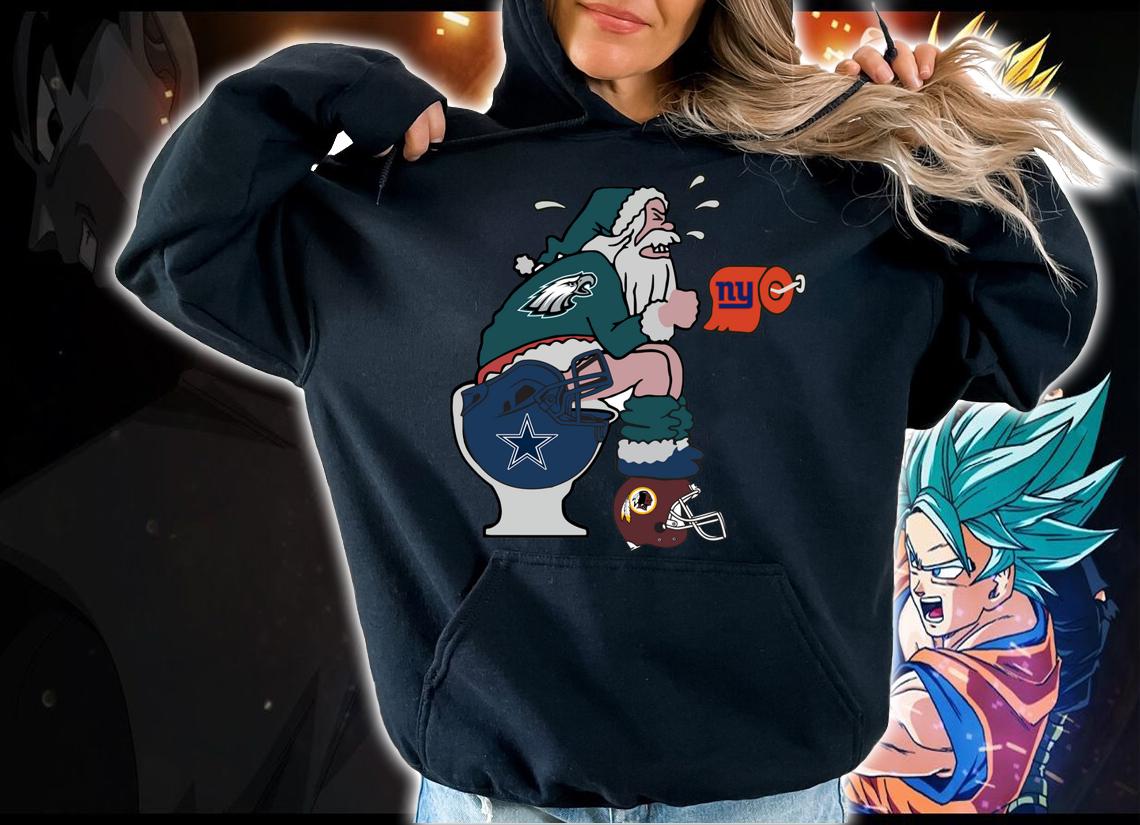 Philadelphia Eagles Santa Dallas Cowboys Toilet t-shirt hoodie
