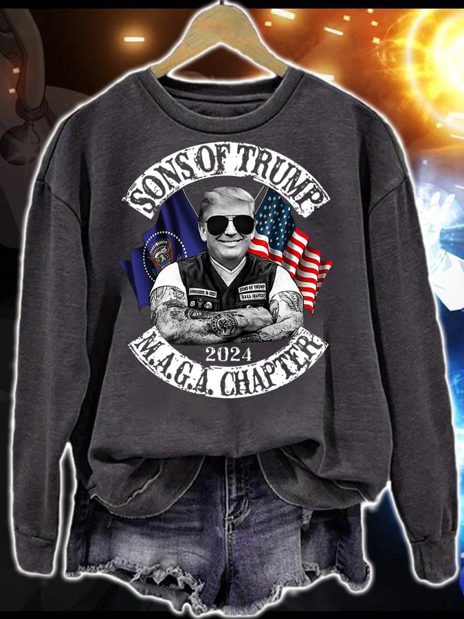 Sons Of Donald Trump 2024 M.A.G.A. Chapter American Flag t-shirt sweatshirt