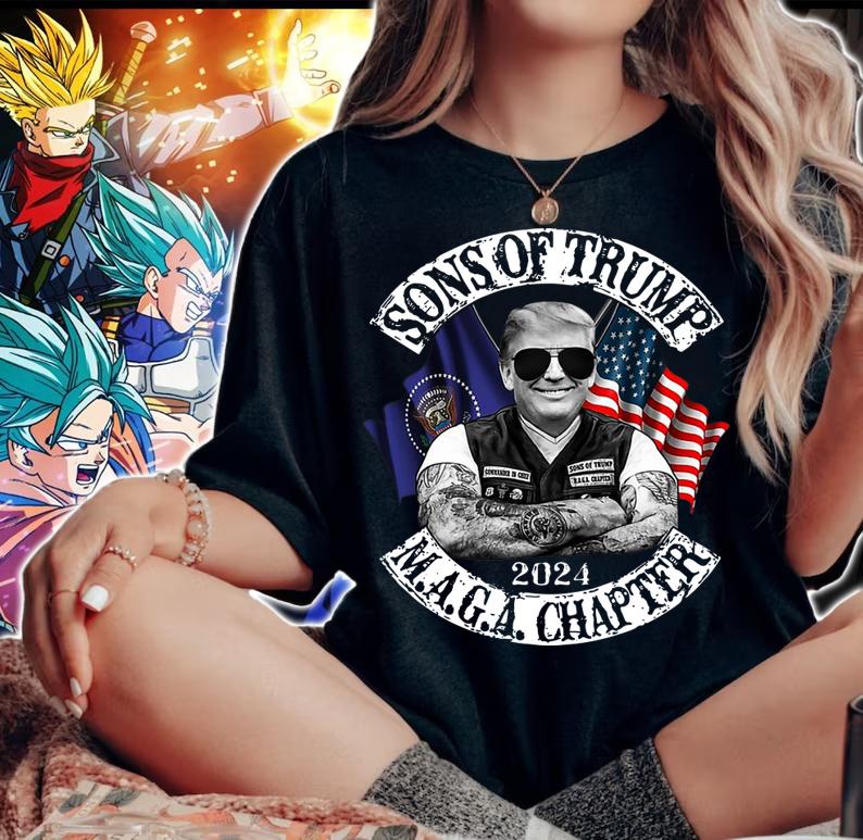 Sons Of Donald Trump 2024 M.A.G.A. Chapter American Flag t-shirt woman shirt