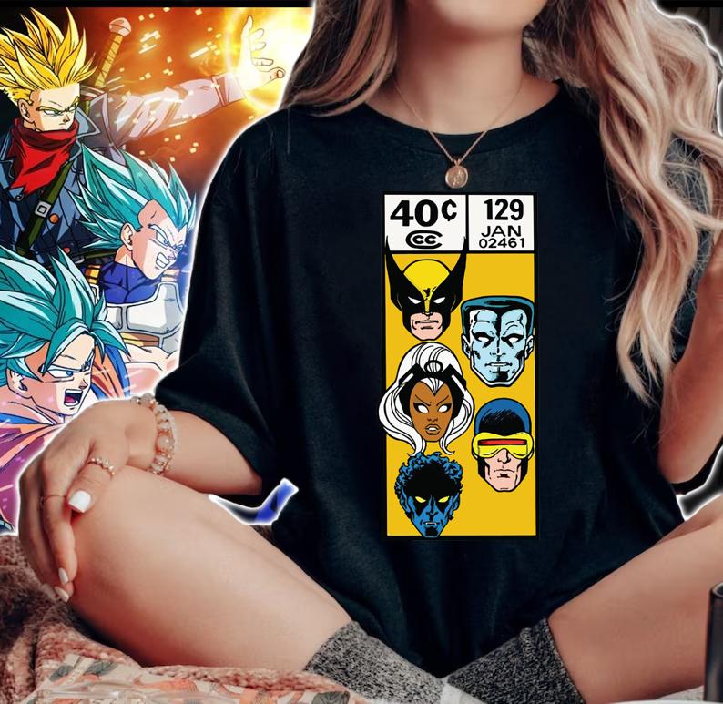 X-men vintage corner art box t-shirt woman shirt