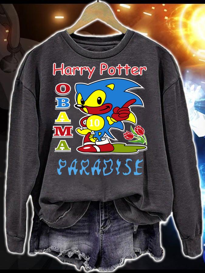 Harry Potter Obama Sonic Paradise Sonic t-shirt sweatshirt