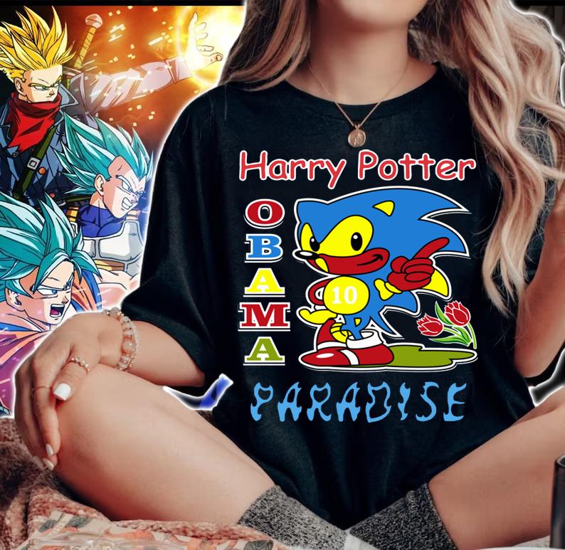 Harry Potter Obama Sonic Paradise Sonic t-shirt woman shirt