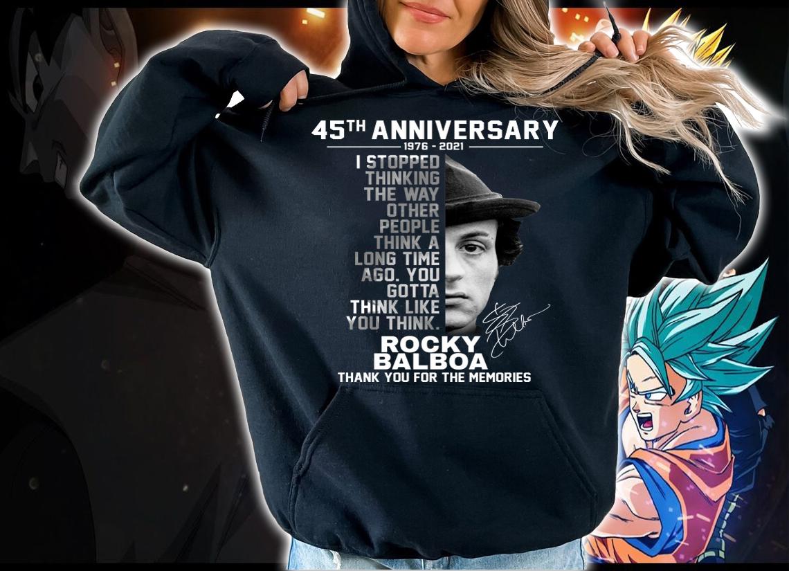 Rocky Balboa Signature I Stopped Thinking The Way Other People Think A Long Time Ago t-shirt hoodie