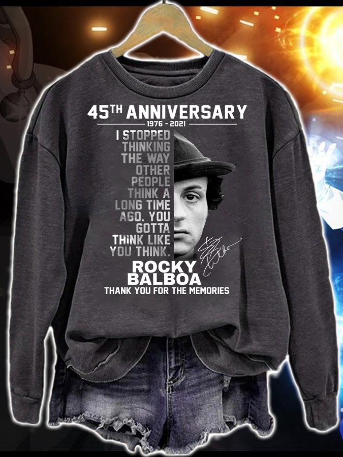 Rocky Balboa Signature I Stopped Thinking The Way Other People Think A Long Time Ago t-shirt sweatshirt