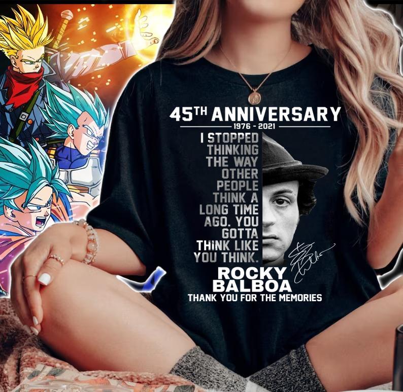 Rocky Balboa Signature I Stopped Thinking The Way Other People Think A Long Time Ago t-shirt woman shirt