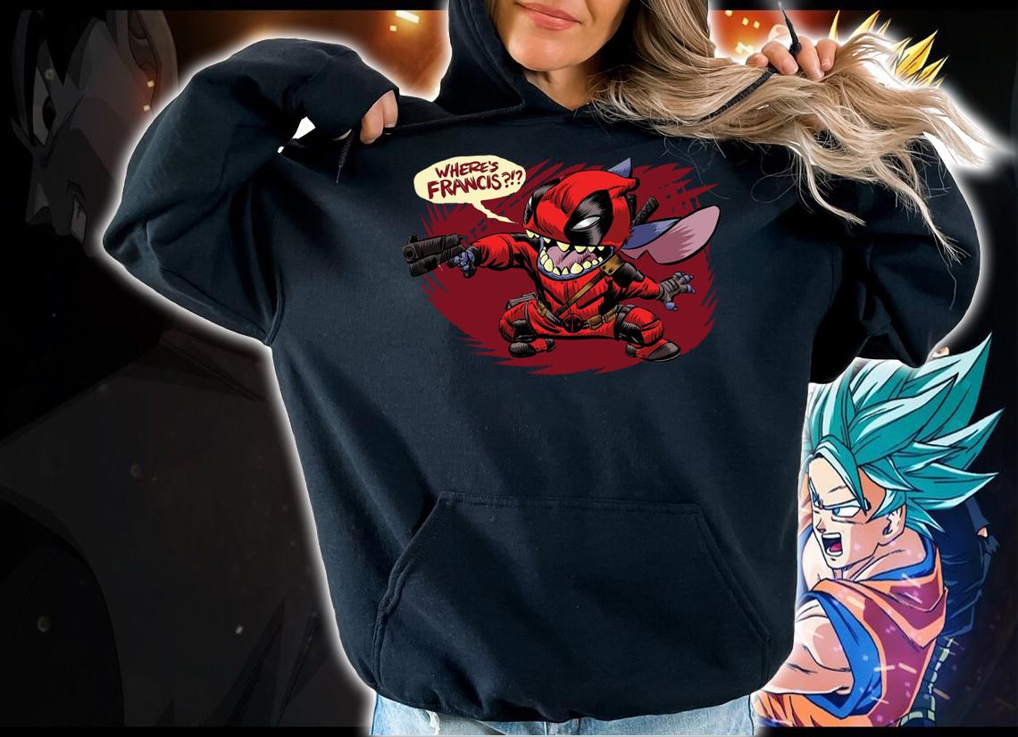 Top Stitch Deadpool where's Francis t-shirt hoodie