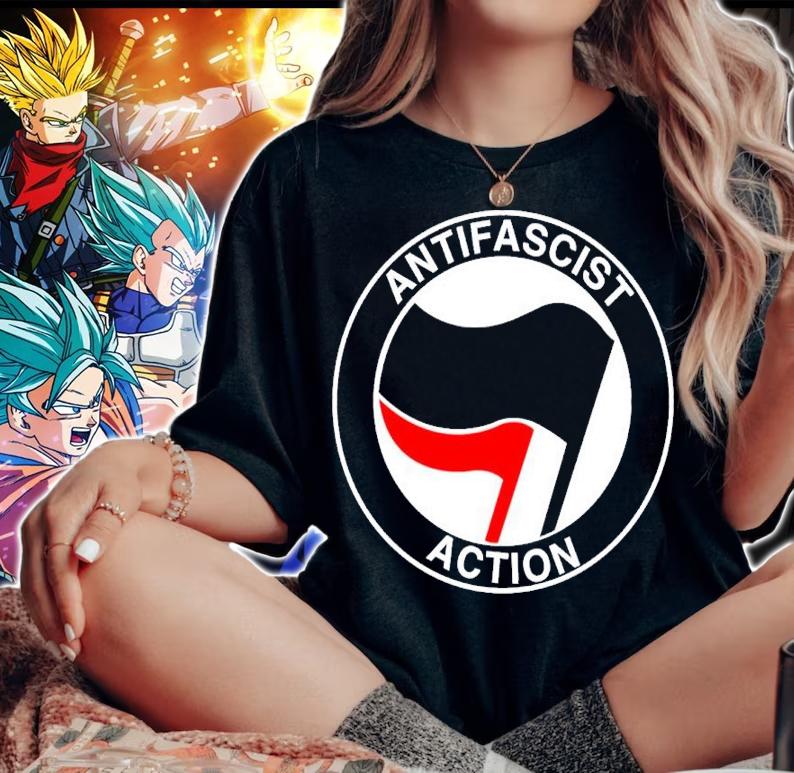 Antifascist Flag Action Shirt t-shirt woman shirt