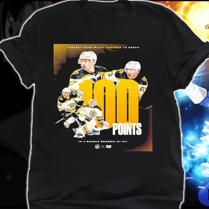Boston Bruins 100 points fastest team in NHL history to reach in a single season shirt t-shirt shirt