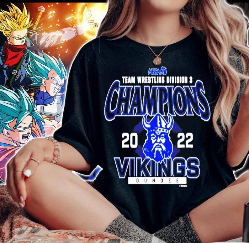Dundee Vikings MHSAA Team Wrestling D3 Champions 2022 Shirt t-shirt woman shirt