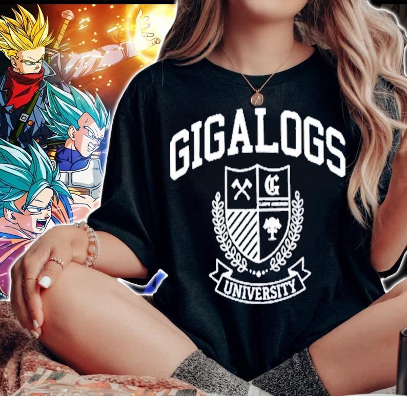 Gigalogs University Logo shirt t-shirt woman shirt