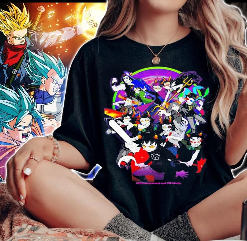 Homestuck Trolls Anime characters t-shirt woman shirt