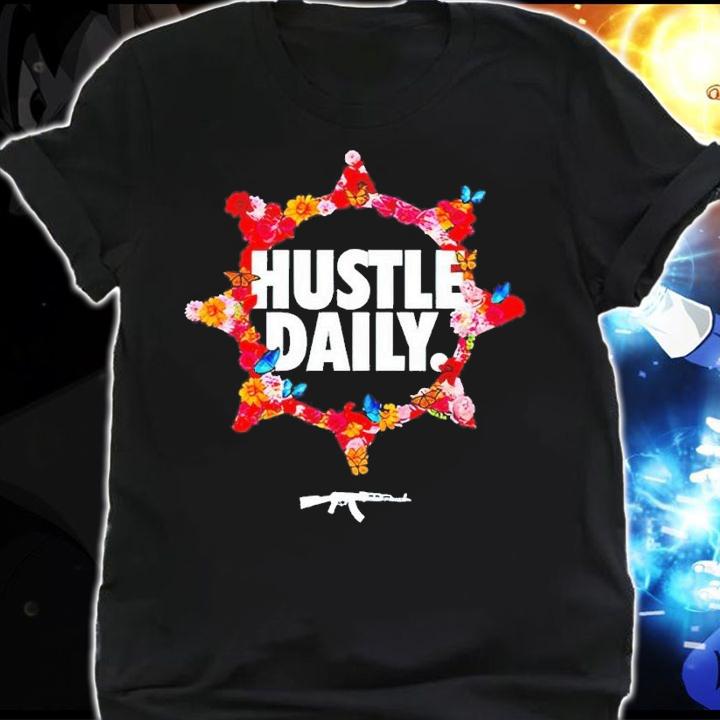 Hustle daily rose circle shirt t-shirt shirt