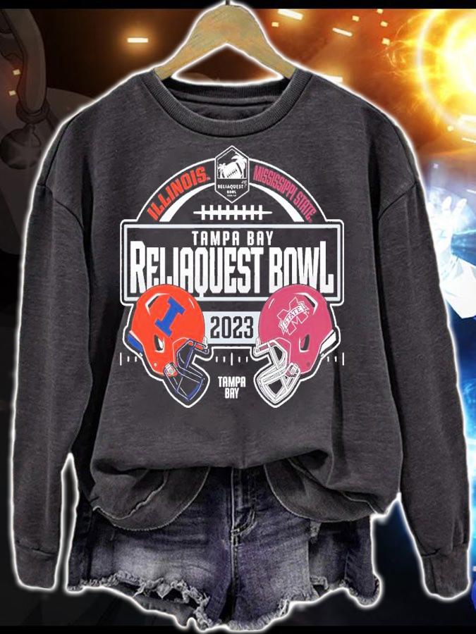 Illinois Fighting Illini vs. Mississippi State Bulldogs 2023 ReliaQuest Bowl Matchup shirt t-shirt sweatshirt