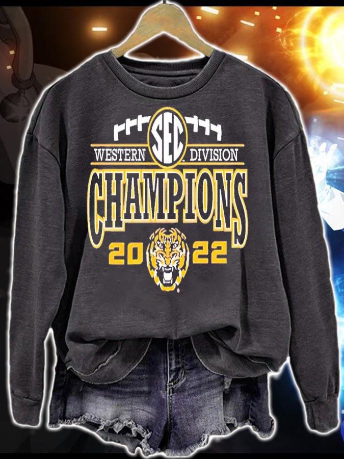 LSU Tigers 2022 SEC Western Division Champions shirt t-shirt sweatshirt