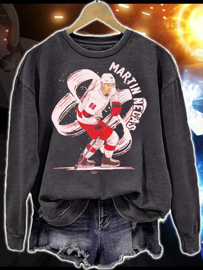 Martin Necas Carolina Brush Hockey Shirt t-shirt sweatshirt