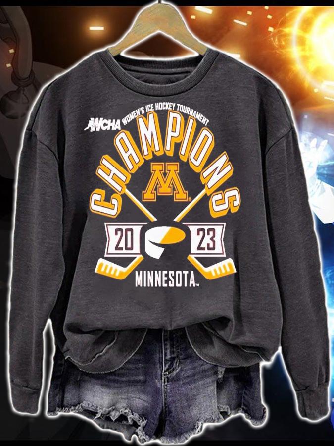 Minnesota Golden Gophers 2023 WCHA Women's Ice Hockey Tournament Champions Shirt t-shirt sweatshirt