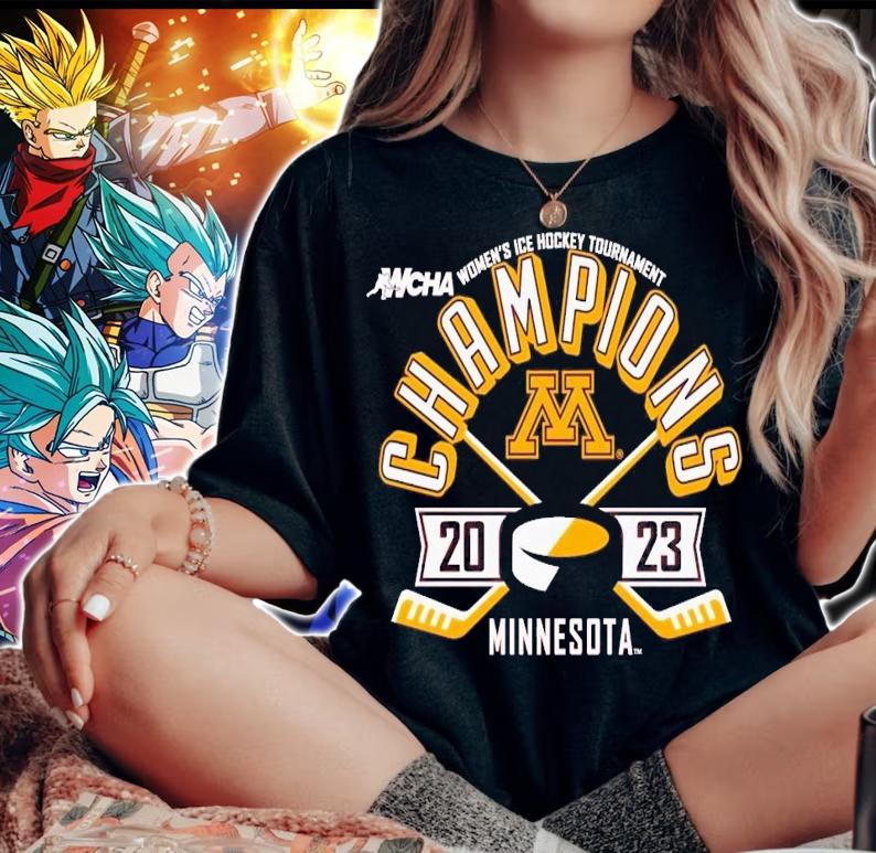 Minnesota Golden Gophers 2023 WCHA Women's Ice Hockey Tournament Champions Shirt t-shirt woman shirt