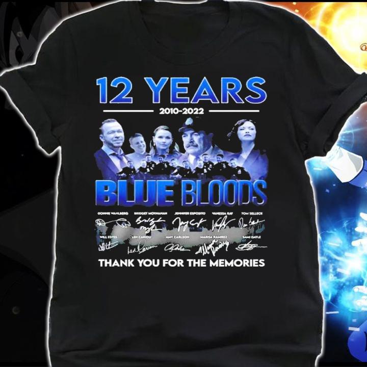 12 years 2010 2022 Blue Bloods thank you for the memories shirt t-shirt shirt