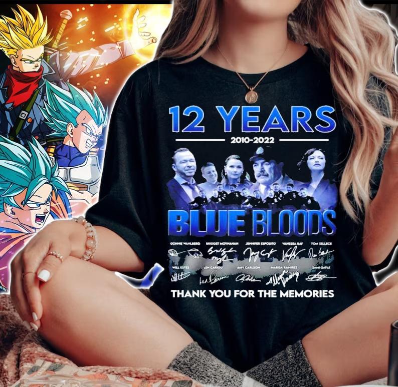 12 years 2010 2022 Blue Bloods thank you for the memories shirt t-shirt woman shirt
