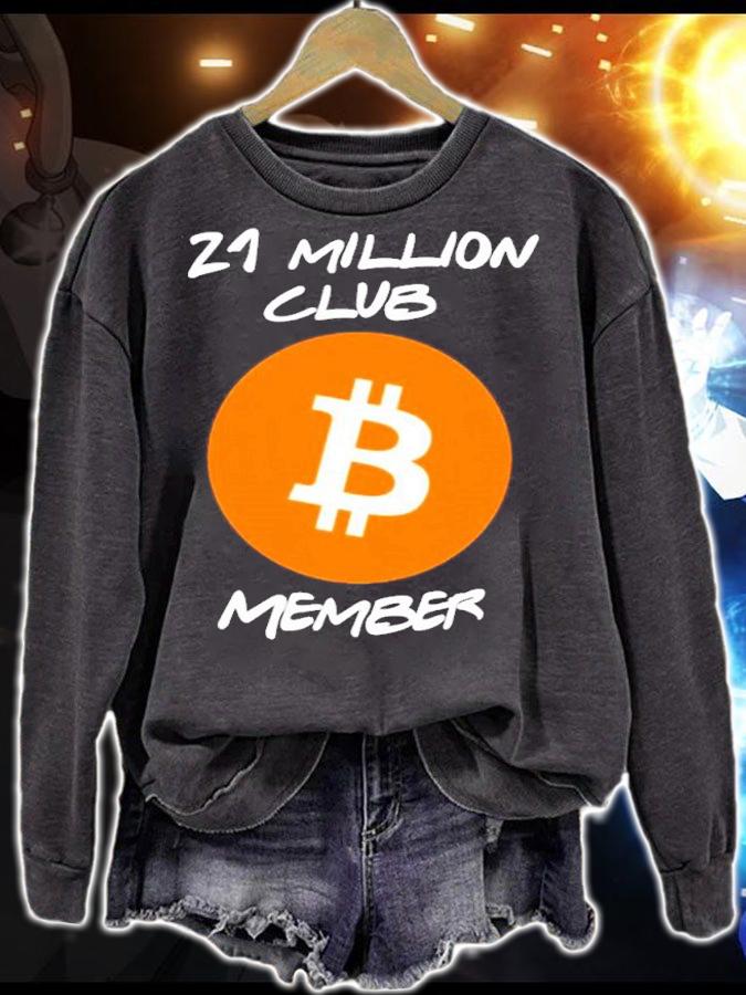 21 million club member Bitcoin shirt t-shirt sweatshirt