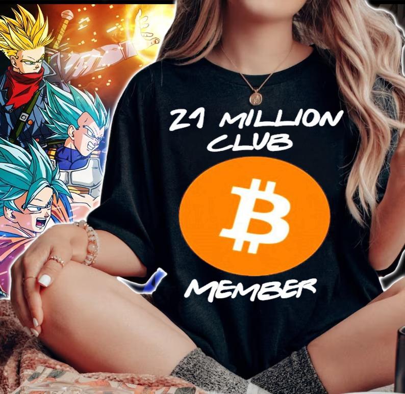 21 million club member Bitcoin shirt t-shirt woman shirt