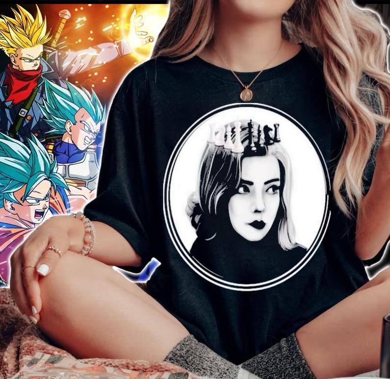 Beth Harmon The Queen's Gambit With Crown T-Shirt t-shirt woman shirt