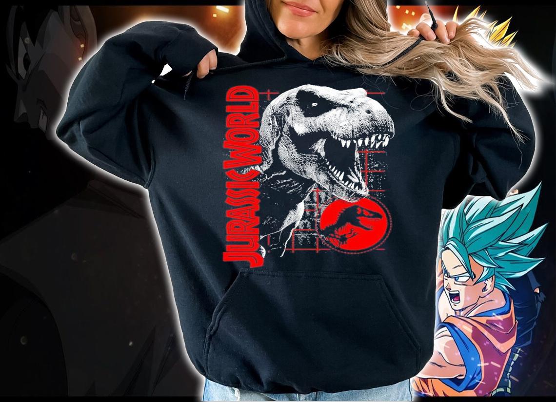 Jurassic World T-Rex Roaring Grid shirt t-shirt hoodie