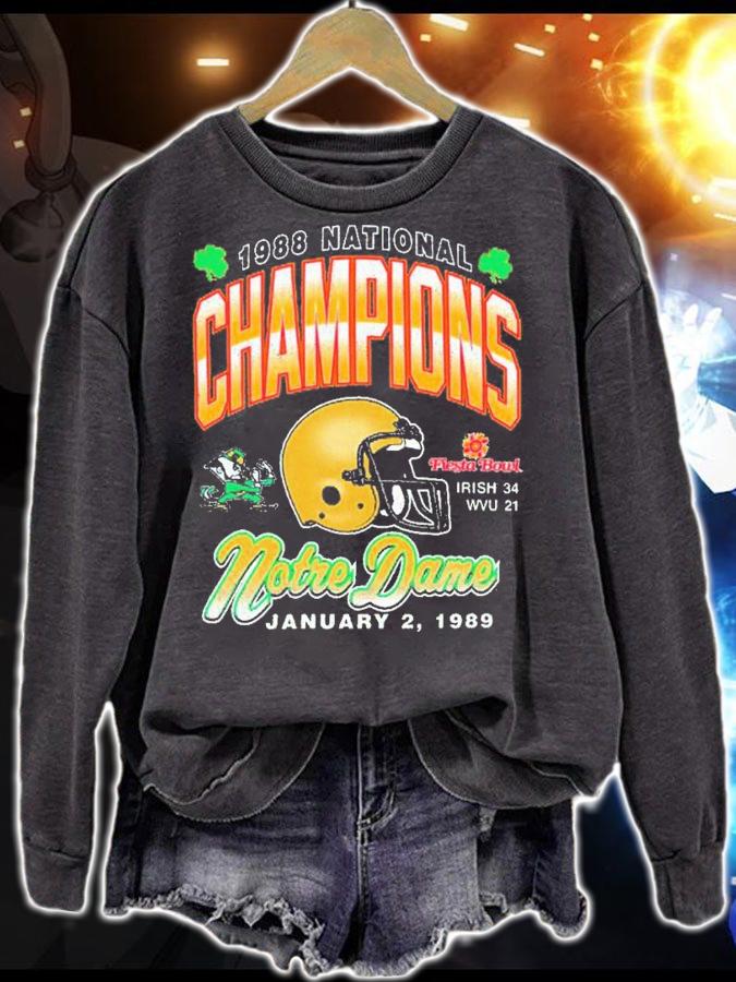 Notre Dame Fighting Irish 1988 National Champs Rocker '47 Vintage shirt t-shirt sweatshirt