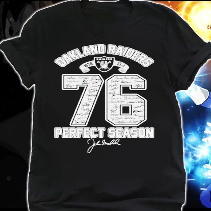 Oakland Raiders 1976 perfect season signature shirt t-shirt shirt