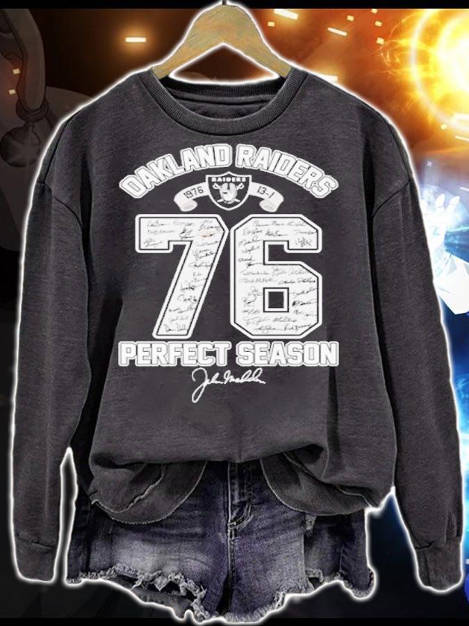 Oakland Raiders 1976 perfect season signature shirt t-shirt sweatshirt