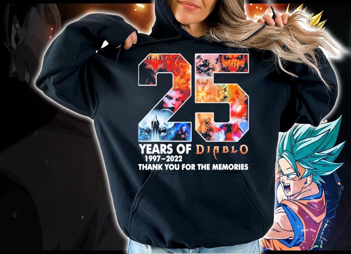 25 Years Of Diablo 1997-2022 Thank You For The Memories t-shirt hoodie