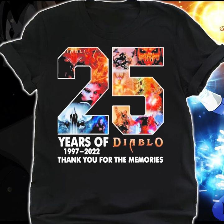 25 Years Of Diablo 1997-2022 Thank You For The Memories t-shirt shirt