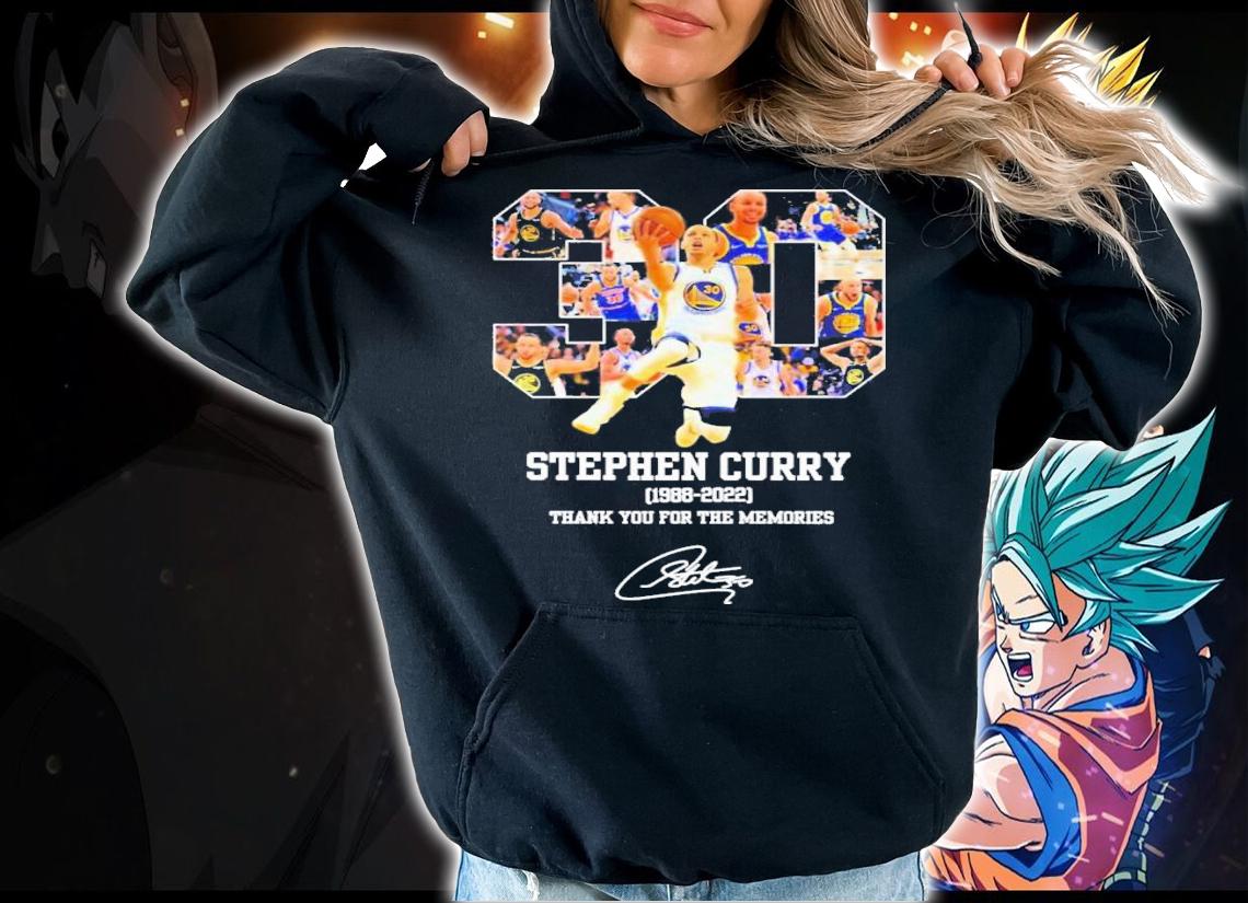 30 Stephen Curry 1988-2022 Signatures Thank You For The Memories t-shirt hoodie