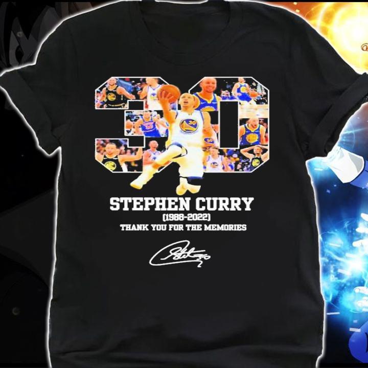 30 Stephen Curry 1988-2022 Signatures Thank You For The Memories t-shirt shirt