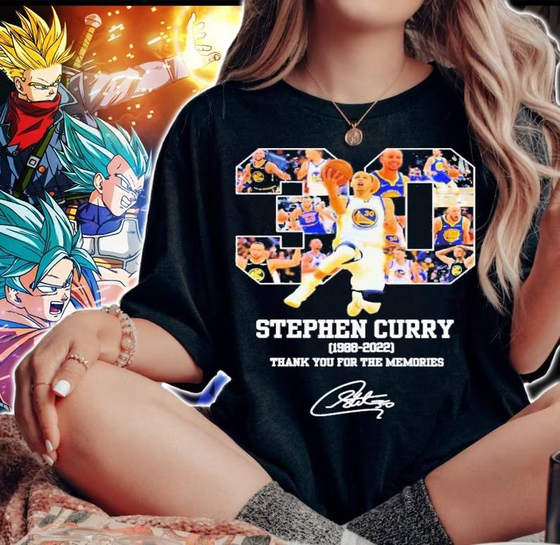 30 Stephen Curry 1988-2022 Signatures Thank You For The Memories t-shirt woman shirt