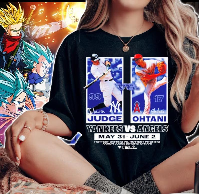Aaron Judge Yankees Vs. Shohei Ohtani Angels Shirt t-shirt woman shirt