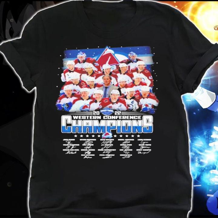 Colorado Avalanche Western Conference Champions 2022 Signatures T-Shirt t-shirt shirt