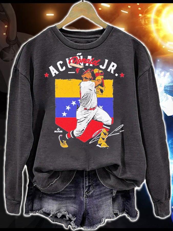 Ronald Acuna Jr. Atlanta Country Flag Baseball Shirt t-shirt sweatshirt