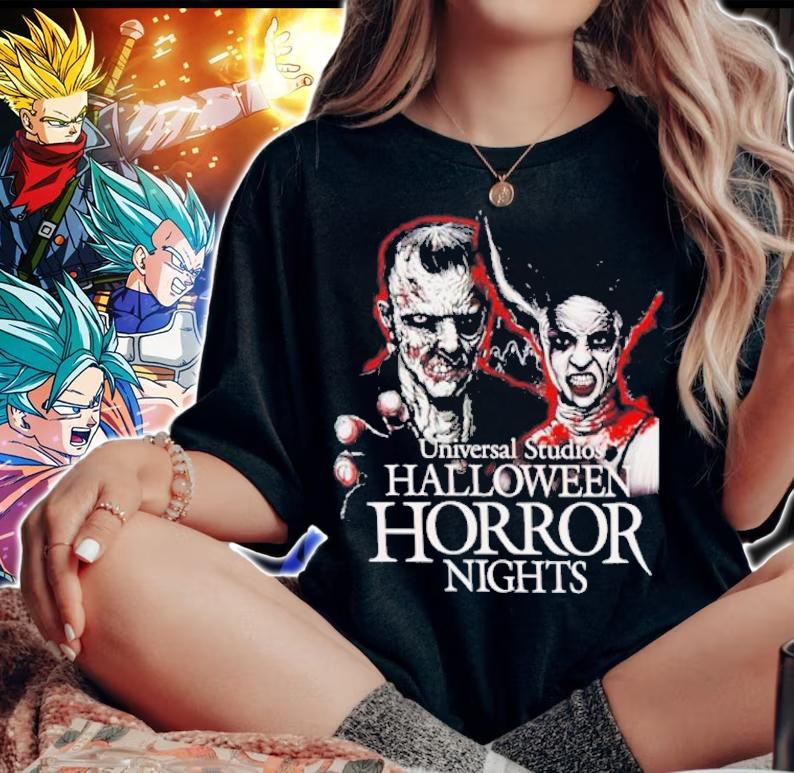 Universal Studios Halloween Horror Nights Frankenstein & Bride Of Frankenstein shirt t-shirt woman shirt