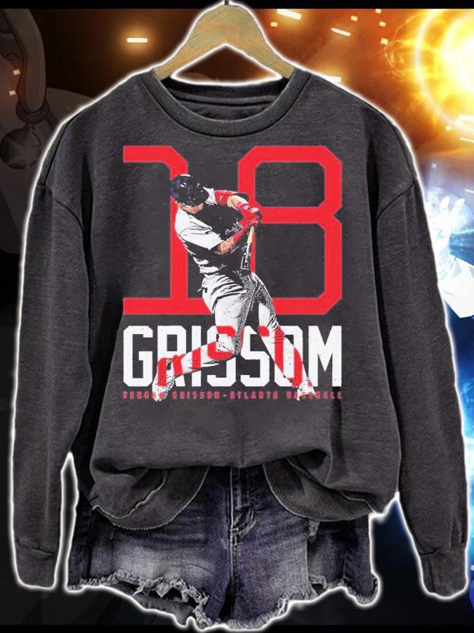 Vaughn Grissom Atlanta Bold Number Baseball Shirt t-shirt sweatshirt