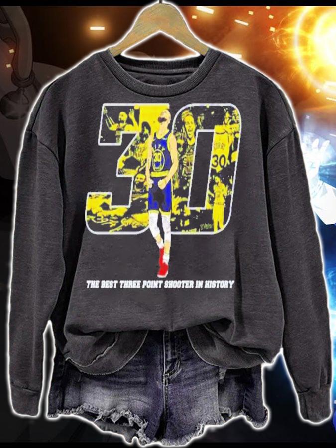 Golden State Warriors 30 Stephen Curry The Best Three Point Shooter In History Shirt t-shirt sweatshirt