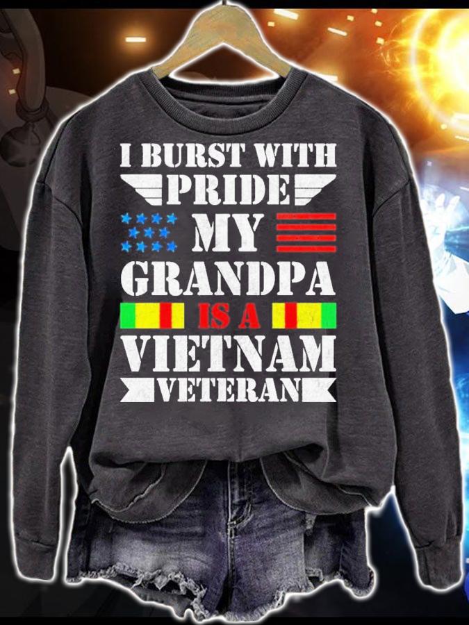 I Burst With Pride My Grandpa Of A Vietnam Veteran Shirt t-shirt sweatshirt