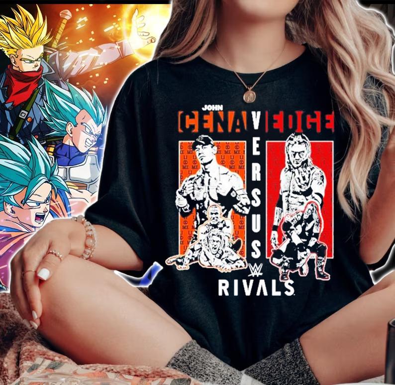 John Cena Vs. Edge Black Rivals WWE Shirt t-shirt woman shirt