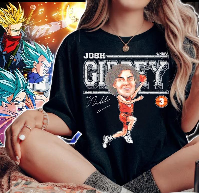 Josh Giddey Oklahoma City Cartoon Basketball Signature Shirt t-shirt woman shirt