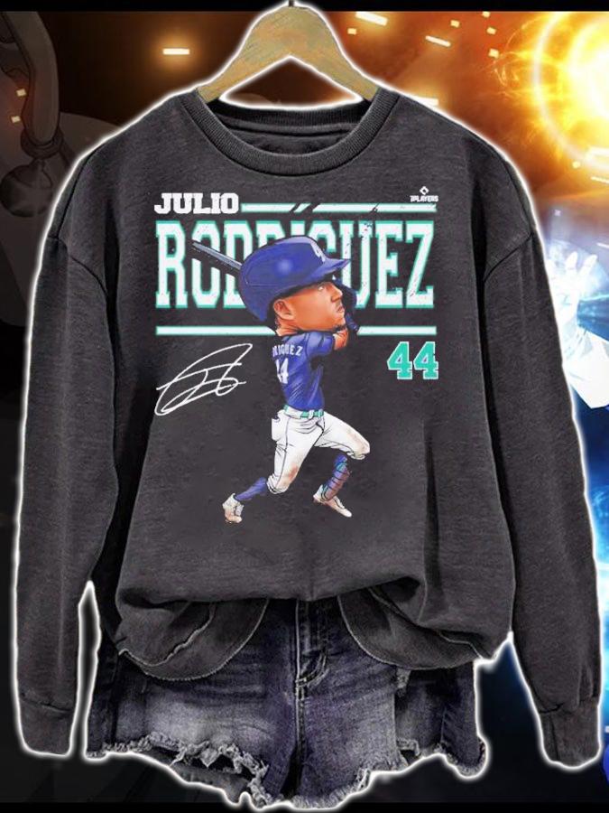 Julio Rodriguez Seattle Cartoon Basketball Signature Shirt t-shirt sweatshirt