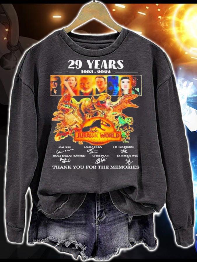 Jurassic World Dominion 29 Years 1993-2023 Signatures Thank You For The Memories Shirt t-shirt sweatshirt