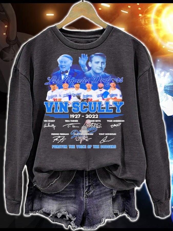 Los Angeles Dodgers Vin Scully 1927-2022 Forever The Voice Of The Dodger Signatures Shirt t-shirt sweatshirt